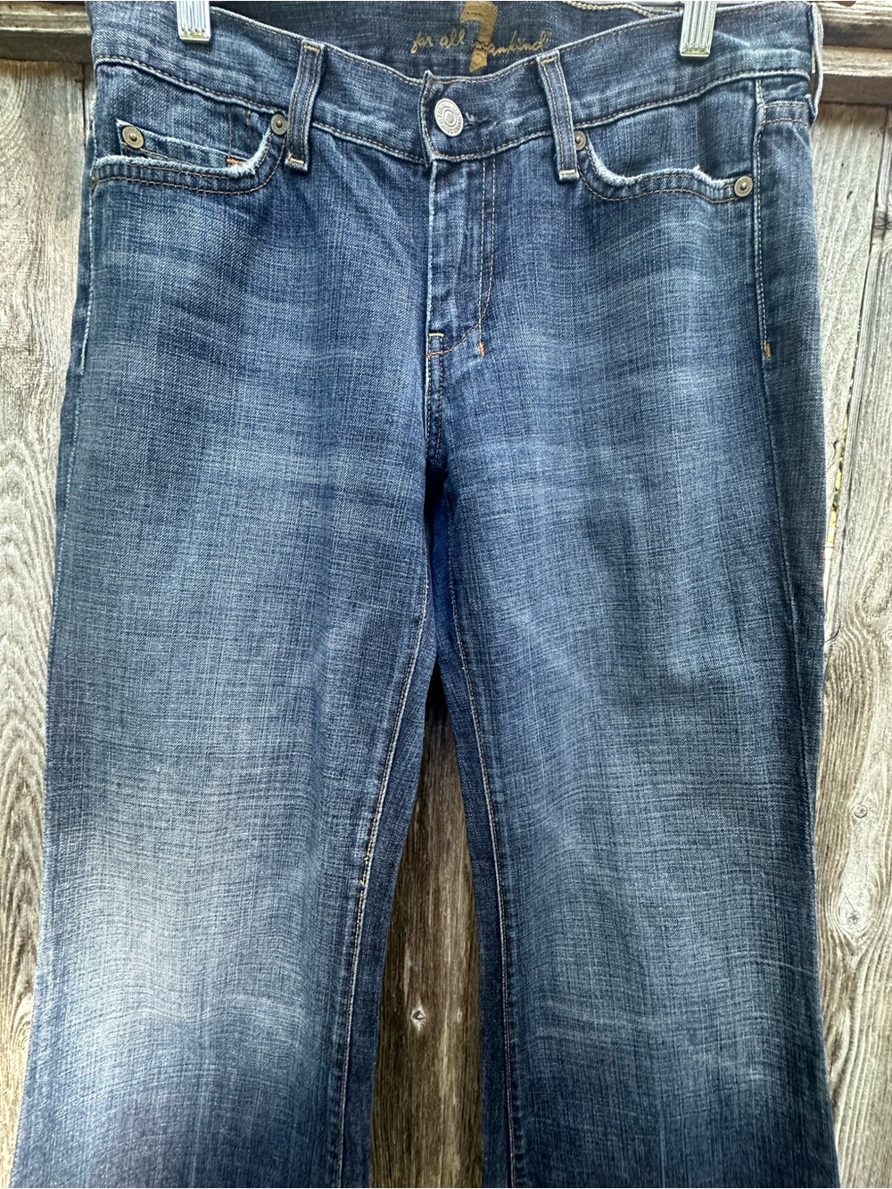 7 For All Mankind DOJO Wide Leg Made In The USA Vintage Y2K Denim Classic - Picture 9 of 16